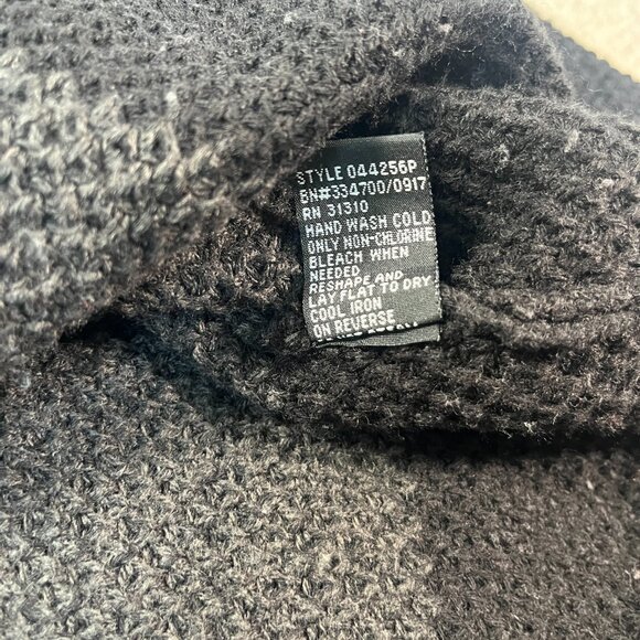 AGB Sweater Knit Chevron Stripe High Low Hem Gray Black Ombre Size XLarge Winter - Picture 4 of 8